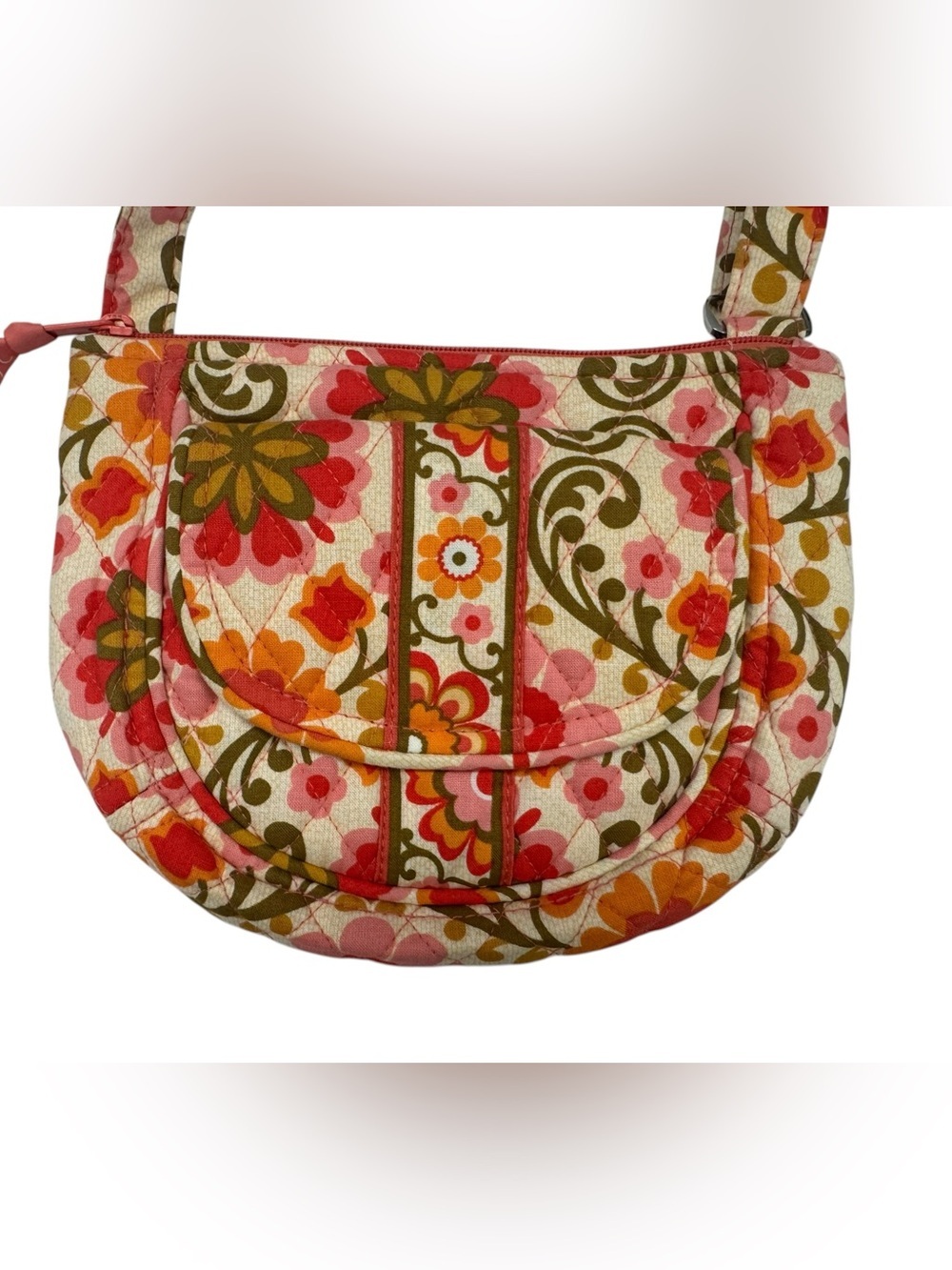 Vera Bradley Lizzy Retired Roy Posies Patter Boho Small Crossbody